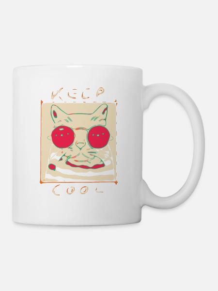 Cool Cat - Tasse - Weiß