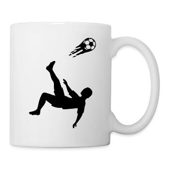 Fußball Fallrückzieher Fußballmannschaft Fußball - Tasse - Weiß - Rechts