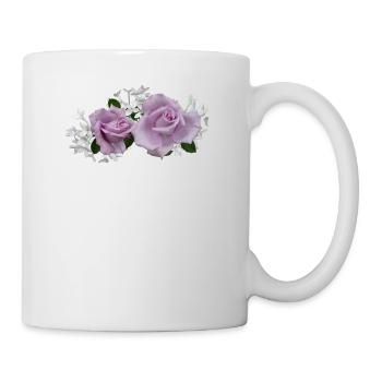 flowers lilies tulips orchids sunflower dahlia ger - Mug - white - Right