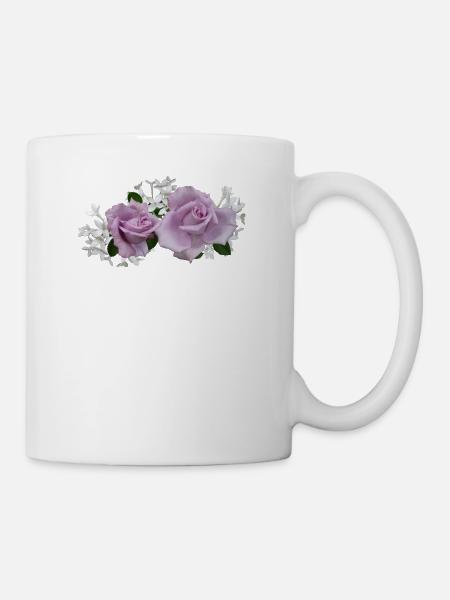 flowers lilies tulips orchids sunflower dahlia ger - Tasse - Weiß