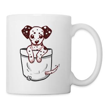 Taschen-süßer dalmatinischer Hund - Tasse - Weiß - Rechts
