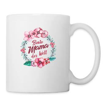 Muttertag beste Mama der Welt Geschenk - Tasse - Weiß - Rechts