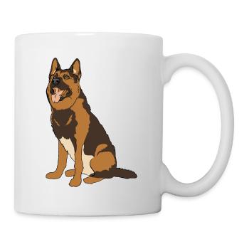 German shepherd dog - Mug - white - Right