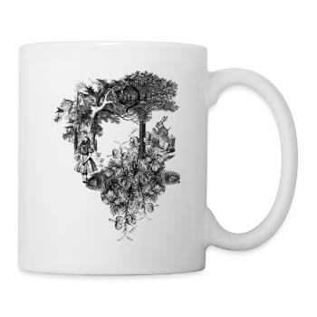 Alicia in wonderland collage - Mug - white - Right