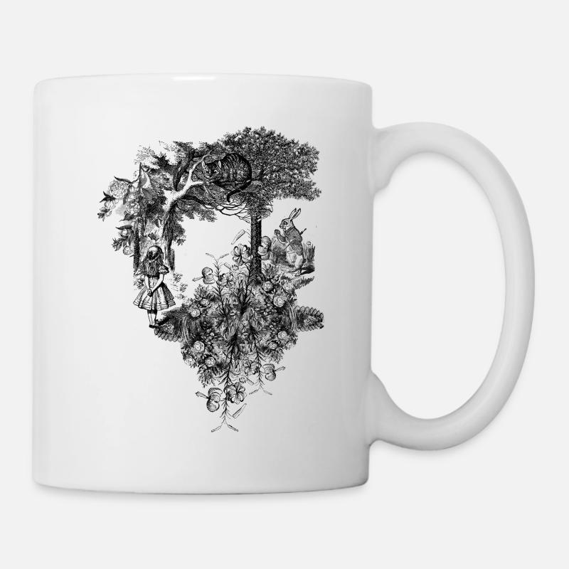 Collage Alice au pays des merveilles - Mug blanc - blanc