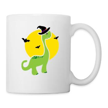 Kids Halloween Dino T-Shirt - Gift idea - Mug - white - Right