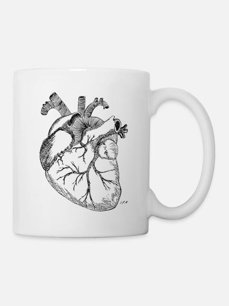 Coeur anatomique - Mug blanc - blanc