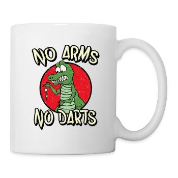 Funny Dart T-Rex Dino Bullseye Fan Gift - Mug - white - Right