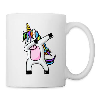 Dabbing Unicorn dabbendes Licorne Dab tendance - Mug blanc - blanc - Droite
