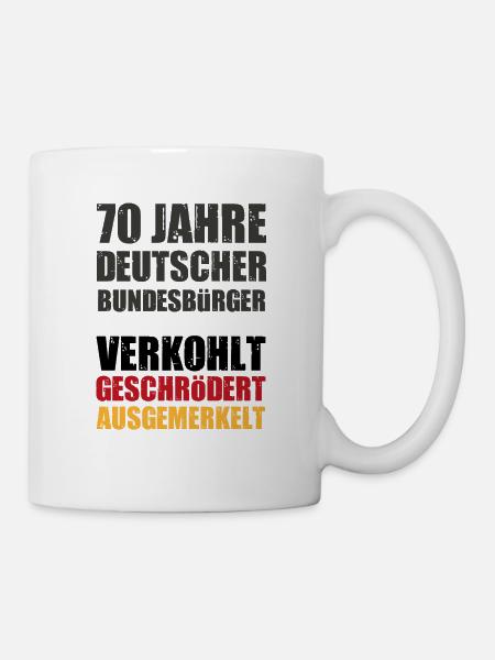 Deutscher Bundesbürger Deutschland Politik Protest - Tasse - Weiß