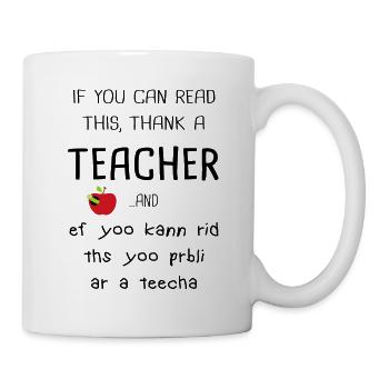 Teacher out of conviction teaching passion - Mug - white - Right