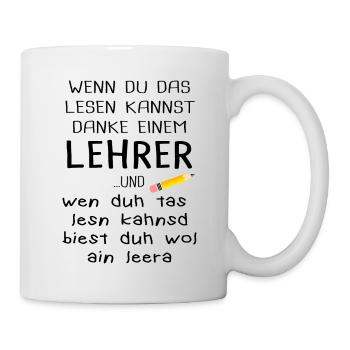 Teacher out of conviction teaching passion - Mug - white - Right