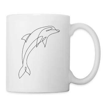 Delfin - Tasse - Weiß - Rechts