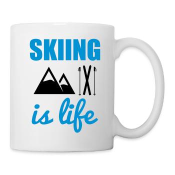 SKIING IS LIFE - Tasse - Weiß - Rechts