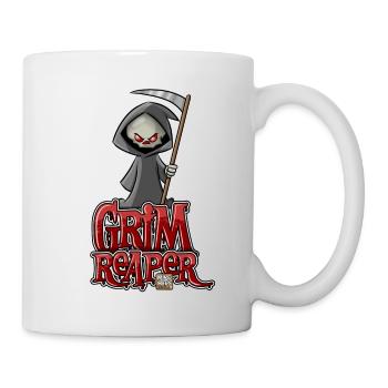 Cartoon grim reaper - Mug - white - Right