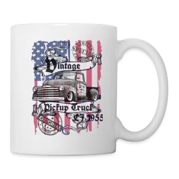 Original Vintage Pickup American Blue Frame 60 - Mug - white - Right