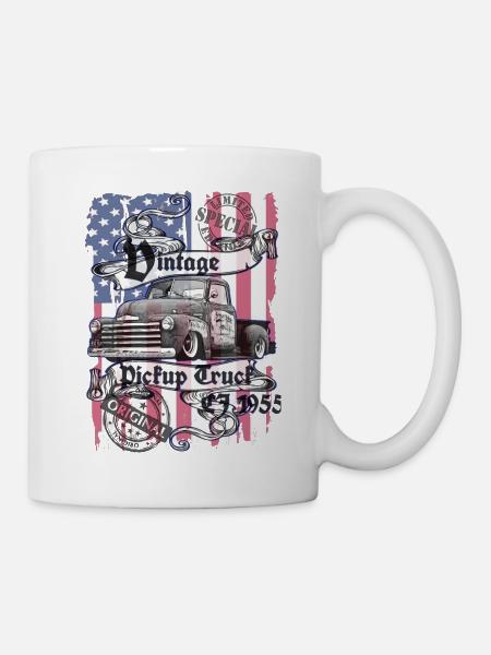 Original Vintage Pickup American Blue Frame 60 - Mug - white