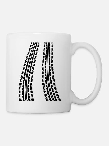 2 CHENILLES DE PNEUS CHENILLES DE PNEUS - Mug blanc - blanc