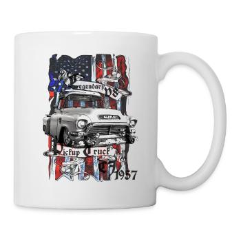 Camionnette légendaire V8 CJ 1957 - Mug blanc - blanc - Droite