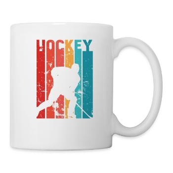 Hockey Retro Distressed Style Vintage Shirt Hommes - Mug blanc - blanc - Droite
