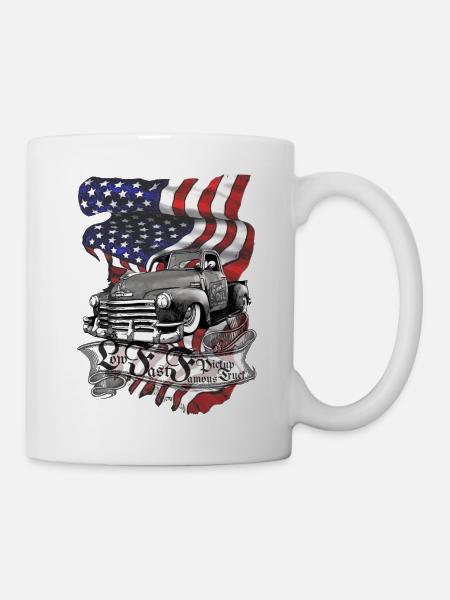 Nettoyer à l'huile odorante V8 US Pickup plus rapide - Mug blanc - blanc