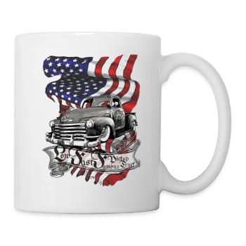 Bas et rapide, V8 Pickup UStates clean - Mug blanc - blanc - Droite