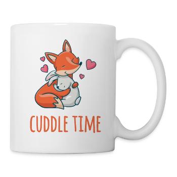 Fox and are in love Valentine's Day - Mug - white - Right