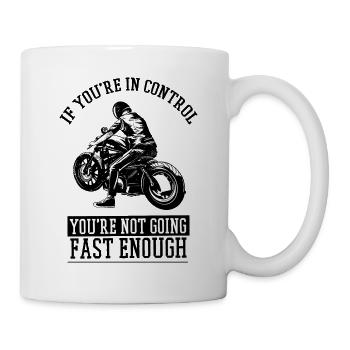 Motorcycle Biker Tattoos Motorbike Funny Saying - Mug - white - Right