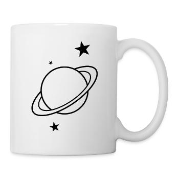 Planet - Tasse - Weiß - Rechts