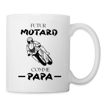 Futur motard comme papa cadeaux pour enfants moto - Mug blanc - blanc - Droite