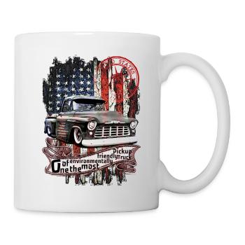 Un camion V8 le plus convivial de l’environnement américain - Mug blanc - blanc - Droite