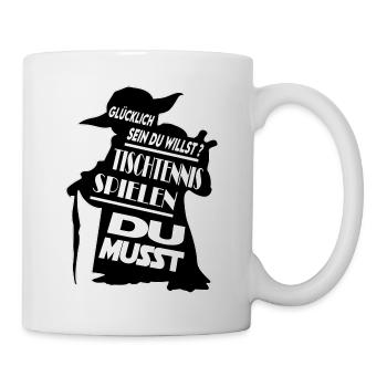 Sprüche Geschenkidee Tischtennis spielen Spieler - Tasse - Weiß - Rechts