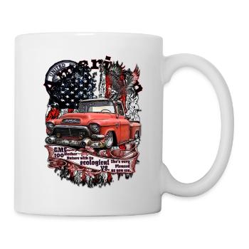 American GMC V8 ökologischer Power Pick-up - Tasse - Weiß - Rechts