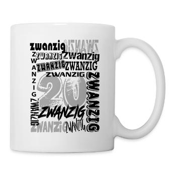 Birthday Geburtstag Grunge Urban Style Modern 20 - Tasse - Weiß - Rechts