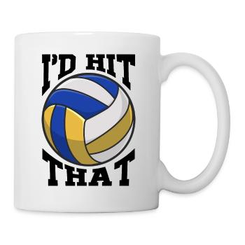 Volleyball Beachvolleyball Hallenvolleyball Mittel - Tasse - Weiß - Rechts