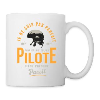 parfait pilote Hélicoptère Cadeau humour avion - Mug blanc - blanc - Droite