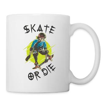 Skate or die Skeleton Skateboarder - Mug - white - Right
