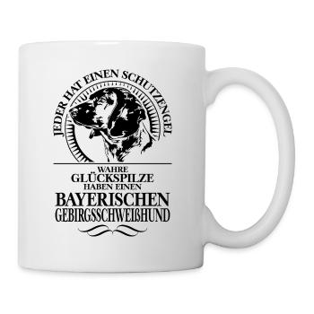BAYERISCHER GEBIRGSSCHWEISSHUND Schutzengel Spruch - Tasse - Weiß - Rechts