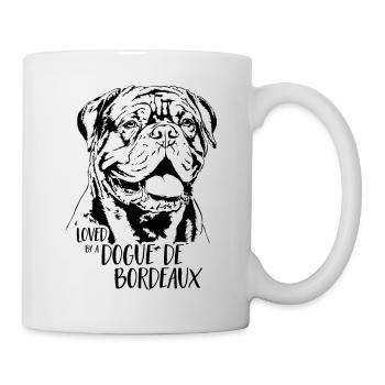 Aimé par un Dogue de Bordeaux Dogs Disant Wilsigns - Mug blanc - blanc - Droite