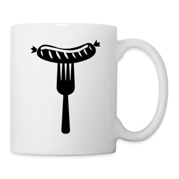 Icône de viande Bratwurst - Mug blanc - blanc - Droite