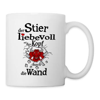 Sternzeichen Stier - Tasse - Weiß - Rechts