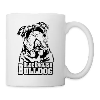OLDE ENGLISH BULLDOG cool Sonnenbrille Hunde OEB - Tasse - Weiß - Rechts