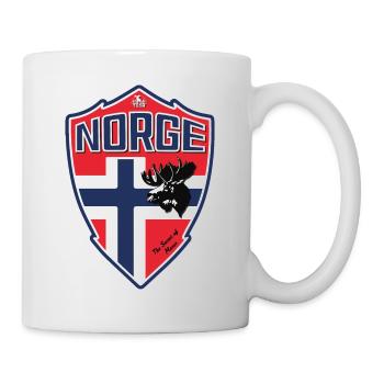 Norvège - Armoiries - Bouclier - Mug blanc - blanc - Droite