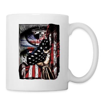 Conception pour les employés de l’église Drapeau de l’Amérique - Mug blanc - blanc - Droite
