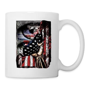Conception pour les employés de l’église drapeau américain - Mug blanc - blanc - Droite