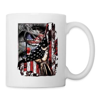 Outils de conception pour les employés de l’Église Drapeau de l’Amérique - Mug blanc - blanc - Droite