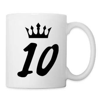 Couronne de 10 chiffres - Mug blanc - blanc - Droite
