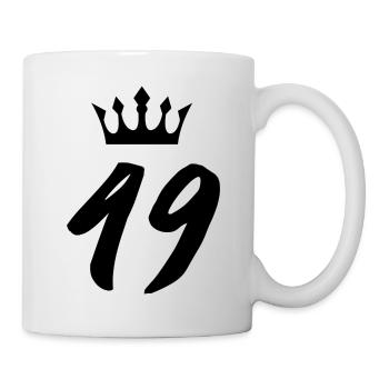 49 Zahl Krone - Tasse - Weiß - Rechts