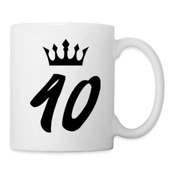 40 Zahl Krone - Tasse - Weiß - Rechts