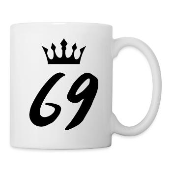 69 Zahl Krone - Tasse - Weiß - Rechts